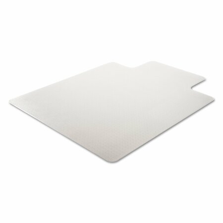 Deflecto Chair Mat 46"x60", Traditional Lip Shape, Clear, for Carpet, Thickness: 3/8" CM13433F